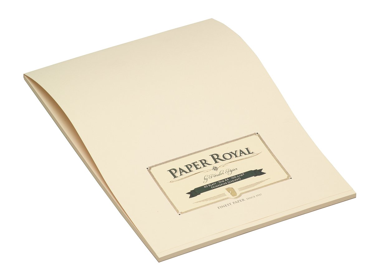Rössler Papier 2002831008 - Papier Royal - Briefkussen DIN A4, 40 vel, zeem geribd