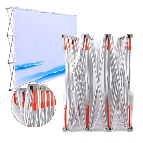 WUPYI Display Booth Frame,10ft x 8ft Tension Fabric Trade Show Display Straight Backdrop Booth Frame Pop Up,Aluminum Alloy,for Malls,Weddings,Hotels,Annual Meetings - Thumbnail 3