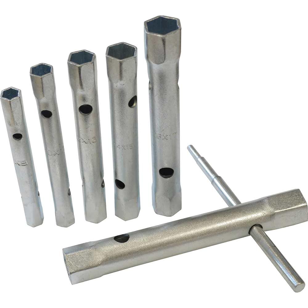 Box Spanner Set + Tommy Bar 6 Piece 8-19mm