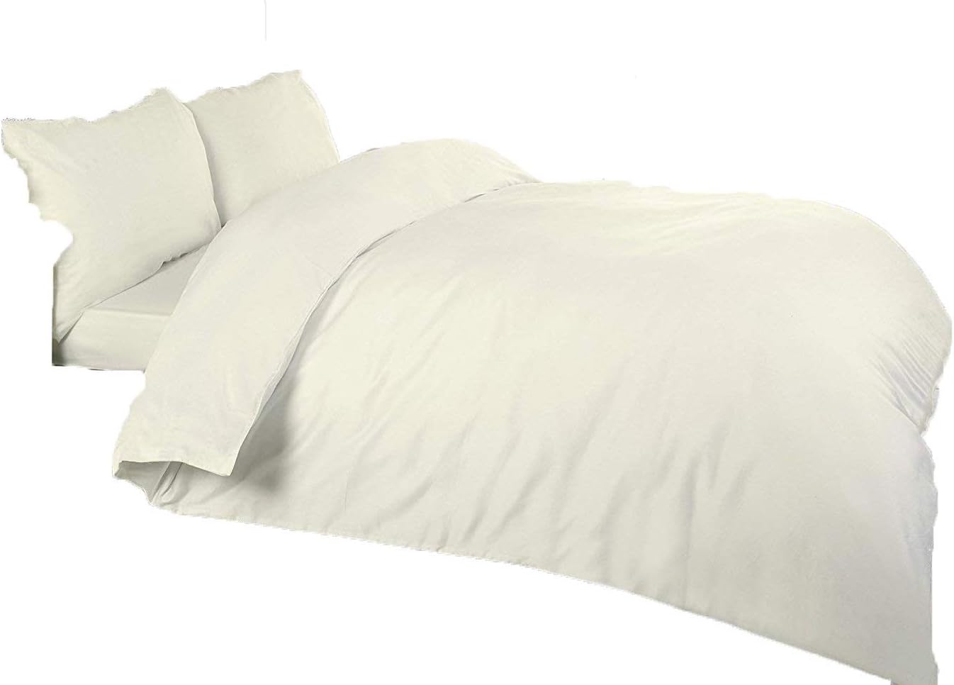 Queens Land Home 100% Egyptian Cotton 200 Thread Hotel Quality Duvet set Available in Single Double, King & Super king. (Cream, Super King)
