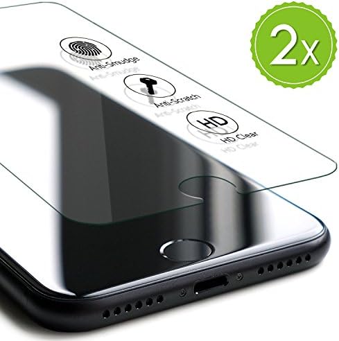 Scratch Proof Screen Protector iPhone 6s 6, Tekxyz Tempered Glass Screen Protector for iPhone 6 6s with Automatic Adsorption, Case Friendly, Anti-Smudge, Ultra Clear, 2 Pack