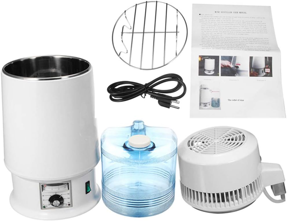 YLOVOW Best-in-Class Stainless Steel Water Distiller with Glass Carafe, Porcelain Nozzle Insert and Most Effective VOC Removal