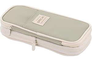 Big Capacity Pencil Pen Case, Durable Pencil Bag Stationery Pouch Zipper, Large Storage Bag Pouch Holder Box Organizer for Mi