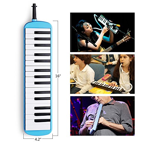 Frunsi 32 Key Melodica Instrument with Piano Keyboard Style, Easy to Play for Adult Children, Suit for Music Learning, Playing, Party Fun with Carry Bag