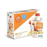 Happy Baby Organic Stage 2 Baby Food, Simple Combos, Apricots, Sweet Potatoes & Bananas, 4 Ounce (Pack of 16)
