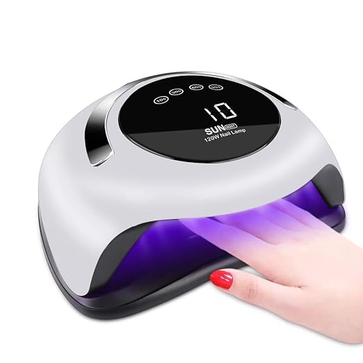 LED UV Lampe für Gelnägel 120W UV Nageltrockner für Gel Nagellack, AutoSensor Aushärtelampe