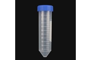 BEAIMUXI Conical Centrifuge Tubes 50ml, 50 Pcs Sterile Plastic Tubes with Screw Caps, Plastic Graduated and Write Marks Lab Test Container, Non-Pyrogenic, DN/RNase Free (50ml-50pcs)
