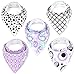 Baby Bandana Drool Bib Gift Set (5-Pack) for Girls Diamonds and Pearls Set by Oma & Opa