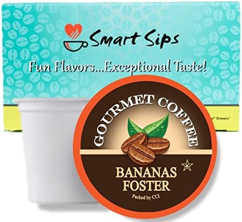 Bananas Foster Coffee, Medium Roast Gourmet Flavored Coffee Pods, 24 ...