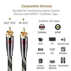 SKW Subwoofer Cable RCA to RCA Multiple Shield with