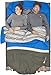 Sierra Designs Frontcountry Bed: Zipperless 35 Degree Synthetic Double Sleeping Bag, Blue/Grey