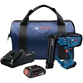 BOSCH GNH18V-18MB12 18V Brushless 18-Gauge Brad Nailer Kit with 2Ah Battery and Charger - Cordless, Efficient, and Precise fo