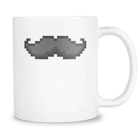 Amazon.com: Bigote Taza por 2685 mi – Pixel 8-bits ...
