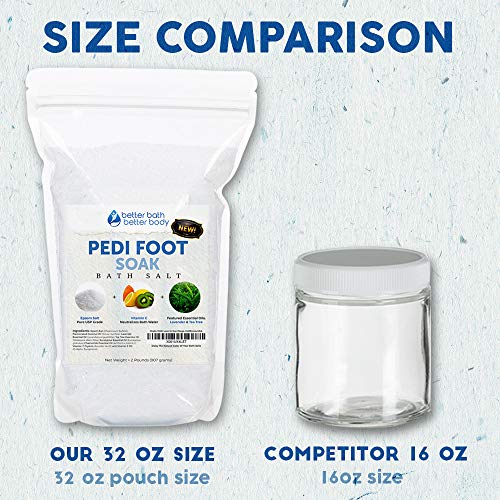 Pedi Foot Soak 32 Ounces Epsom Salt with Lavender, Tea Tree, Eucalyptus and Chamomile Essential Oils Plus Vitamin C and All Natural Ingredients - Thumbnail 3