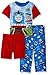 Thomas the Train Boys' Toddler 3-Piece Pajama Set, Choo Choo Blue, 4T