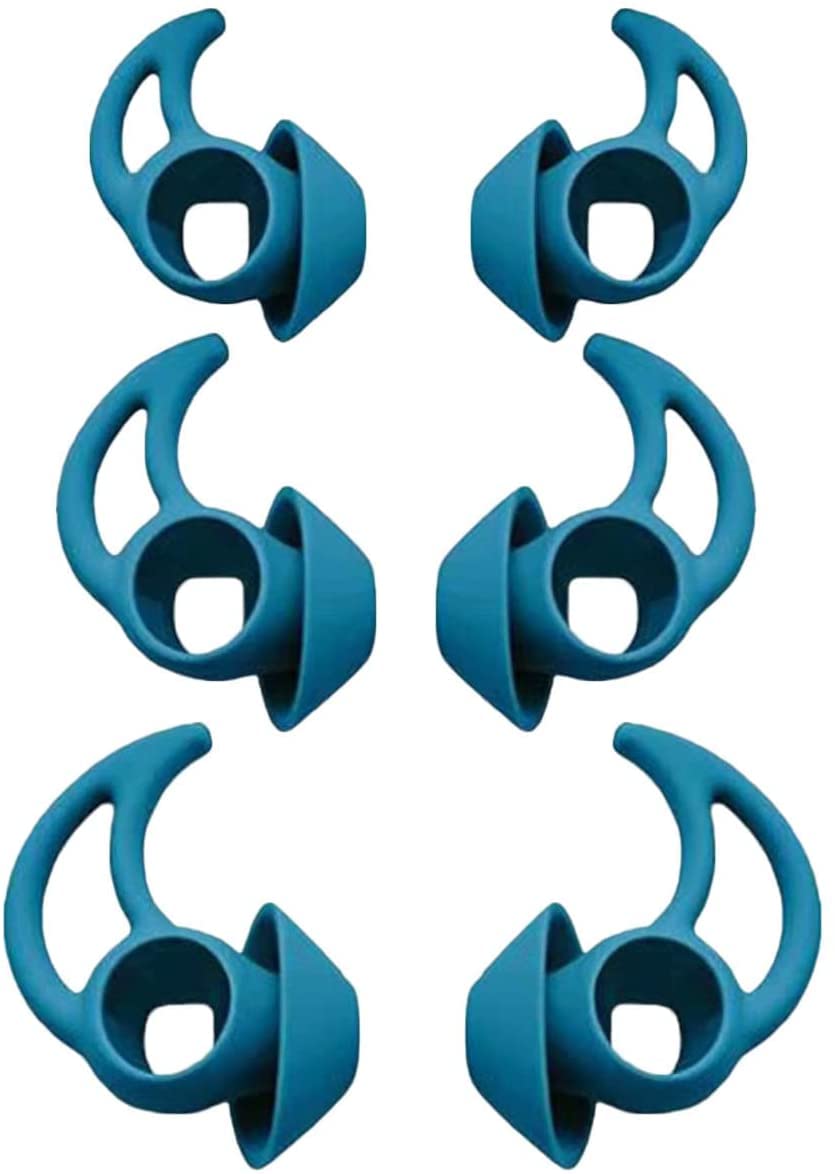 Adhiper Ear Plugs Replacement Silicone Earbuds 6 Pieces Ear Plugs is Compatible for Bose Sports Earbuds True Wireless In-Ear Headphones (Blue)