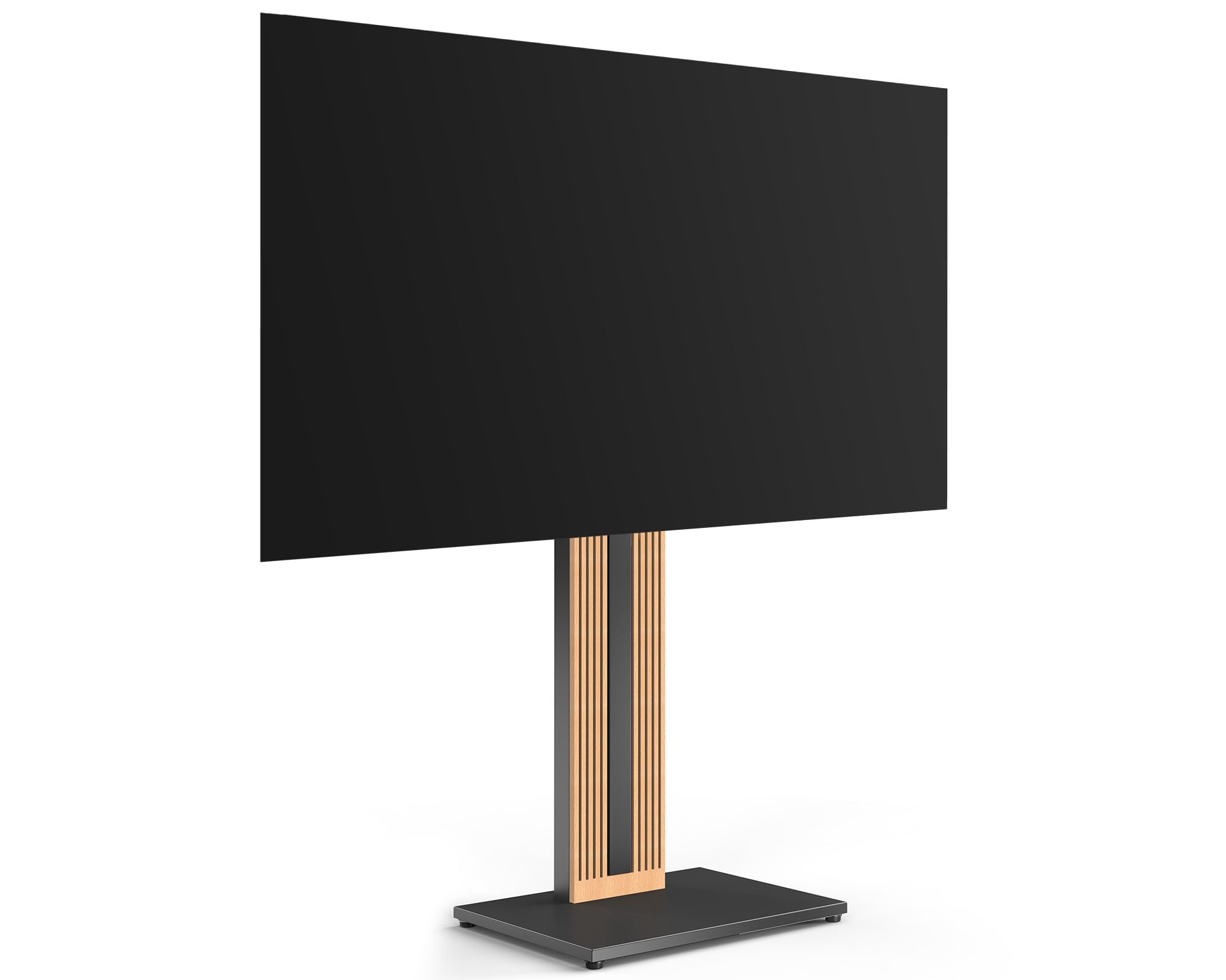 FITUEYES Design TV Ständer aus Buchenholz TV Stand für 32-65 Zoll Fernseher TV Standfuss drehbar höhenverstellbar Zen Serie