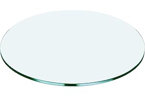 Virelix Round 36" Tempered Glass Table Top, Clear Surface Flat Polished Edge for Furniture Protection Patio Dining Coffee End Tables (36 inch)