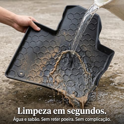 Tapete Borracha para Rampage 2024 2025 2026 Bandeja Bordas Elevadas Impermeável