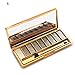 Women 9 Colors Waterproof Make UP Glitter Eyeshadow Palette with Brush (Color 5)