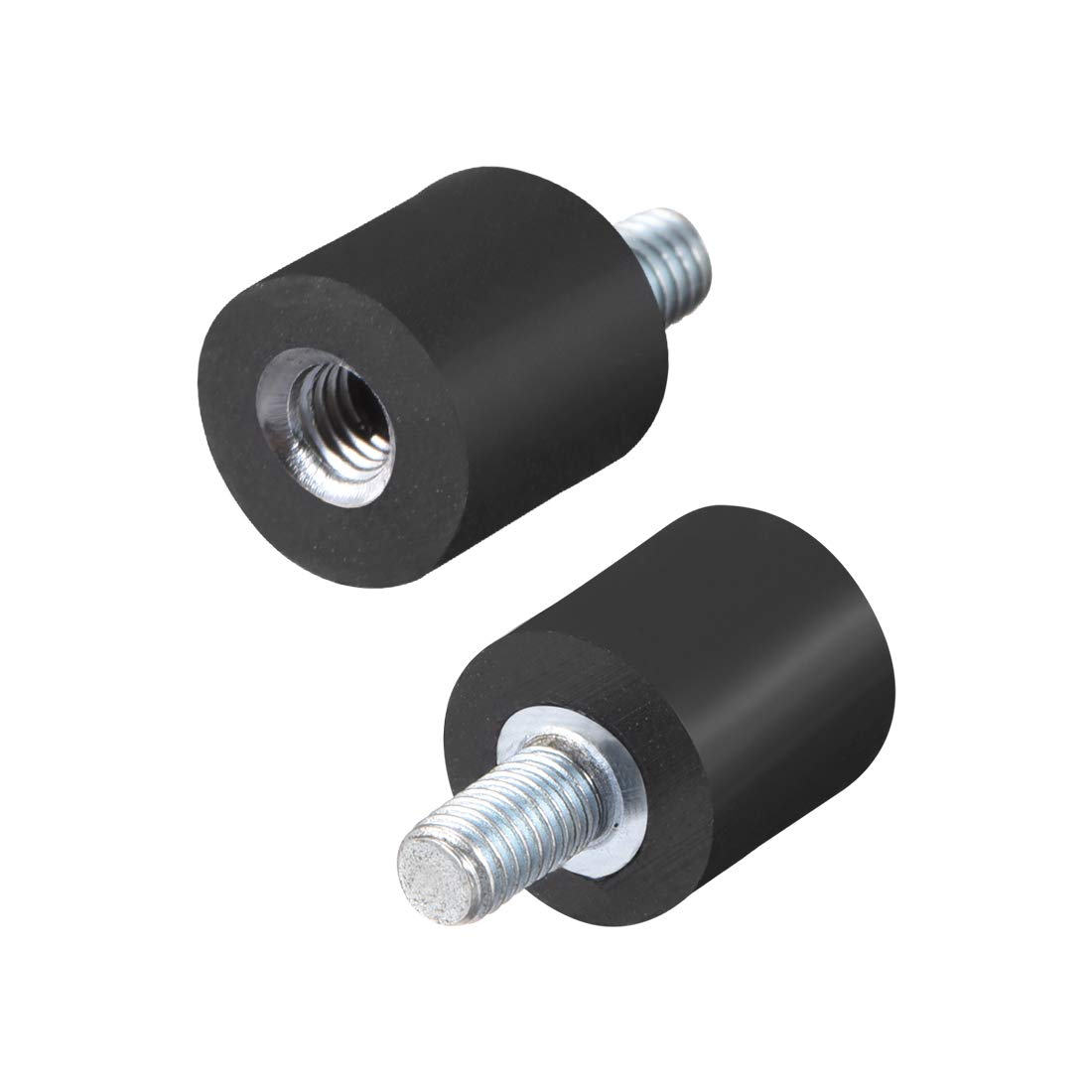 sourcing map M3x6 Thread Male Female Rubber Mounts,Vibration Isolators,Shock Absorber 8mm x 8mm 8pcs