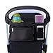 Stroller Organizer Black, ProCIV Universal Baby Stroller Bag Fits All Strollers Premium Deep Insulated Stroller Cup Holders Extra-Large Storage Space for iphones Diapers Cups Toys