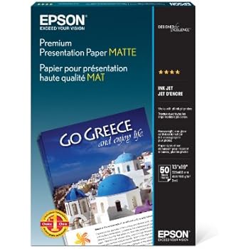 Epson Premium Presentation Paper MATTE (13x19 Inches, 50 Sheets) (S041263)