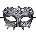 Mens Masquerade Mask Greek Roman Party Mask Mardi Gras Halloween Mask Silver Black