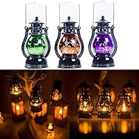 Erholi Retro LED Lantern Halloween Lamp Hanging Candlelight Light Party Decoration Lanterns