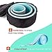 Aokitec Yoga Wheel Set 3 Pack Chirp Yoga Roller Set Strongest & Most Comfortable Dharma Yoga Prop Wheel Set of 3 for Back Pain and Stretching (12, 10, 6 inch), Bluethumb 3