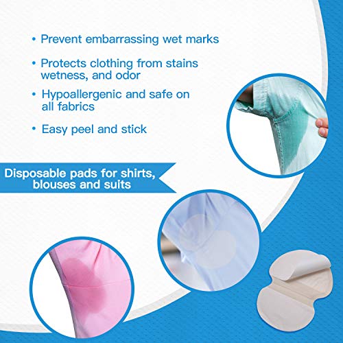 Underarm Sweat Pads - Fight Hyperhidrosis [100 Pack] for Men and Women Underarm Armpit Sweat Pads Shield Dress Shields Sweat Guard - Thumbnail 2