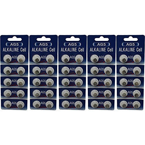 (50) AG5 LR754 393 SR754 Alkaline Battery