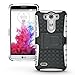 ElBolt LG G3 Vigor / G3 Mini / G3 Beat/ G3s D725 D722 Case - 3 in 1 Bundle Armor Grenade Stand Hard Gel Case - White with Free Ultra-Sensitive Stylus Pen and Premium Screen Protector by ElBolt TM