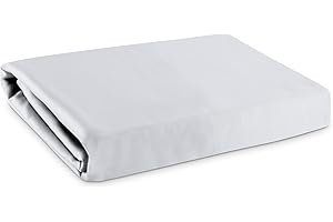 Kickoff Home Genuine 100% Organic Bamboo Viscose Flat Sheet Only Extra Wide, King Size, Cooling & Breathable, Double Stitching Bedding Sheet (King, Grey Mist)