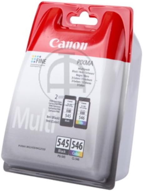 Canon - 2 X 8287 B 005, 8287B005/PG-545 CL 546, PG545/CL-546 Original Black, Cyan, Magenta, Yellow Ink Cartridge