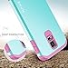 Galaxy S5 mini Case, RANZ Hot Pink with Aqua Blue Hard Impact Dual Layer Shockproof Bumper Case For Samsung Galaxy S5 Mini(SM-G800)