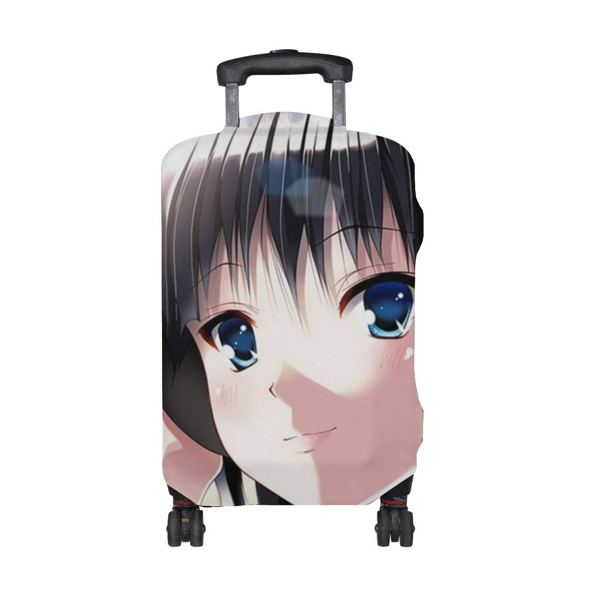 Clothing, Shoes & Jewelry Maxm Anime Girl Brunette Headphones Hand Smile  Music Pattern Print Travel Luggage Protector Baggage Suitcase Cover Fits  18-21 Inch Luggage foretadrenaline.com