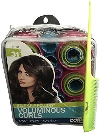 Self Grip Rollers And X-Fine Rat Tail Comb Bundle