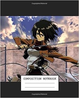 Composition Notebook Attack On Titan Eren Glossy Cover Wide Ruled Blank Lined Soft Cover Journal Paper 7 44 X 9 69 Inches 110 Pages Michael Funny 9781690913665 Amazon Com Books