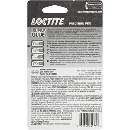 Loctite Super Glue Precision Pen, Clear Superglue, Cyanoacrylate