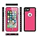 ImpactStrong Compatible with iPhone 7/8 Waterproof Case [Fingerprint ID Compatible] Slim Full Body Protection - Pink