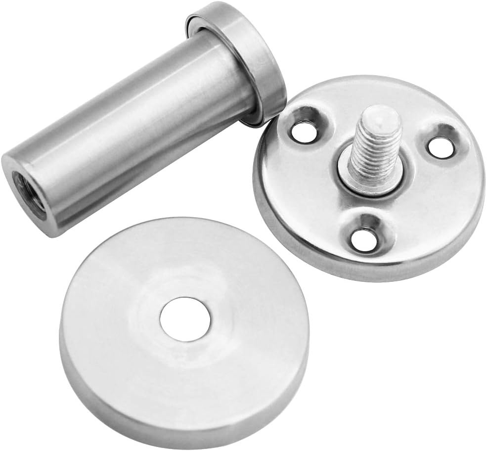 NewZC Wall-Mount Robe and Towel Hooks 3 Pieces Round Stainless Steel Coat Hanger Bathroom Brushed Nickel Shower Hook Chrome Hanging Hooks for Hotel Kitchen Bedrooms Toilet Lavatory Closets Clothes Hat - Image 5