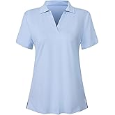Vidusou Women's Short Sleeve Golf Polo Shirts Tennis Shirts Sport T-Shirts Workout Tops