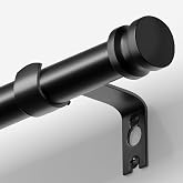 TKZTKZ Sturdy Durable Curtain Rod:Black Curtain Rods for Windows 18-45 Inch,Adjustable Heavy Duty Curtains Rod for Bedroom/Kitchen/Dorm/Apartment/Door,Small Modern Decorative Drapery Rods (All-Metal)