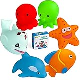 Vaitoys Baby Bath Toys Toddler Toys for 0 1 2 3 Year Old Boys Girls Bathtub Time Fun Educational Enhance Babies Children Thinking and Creativity