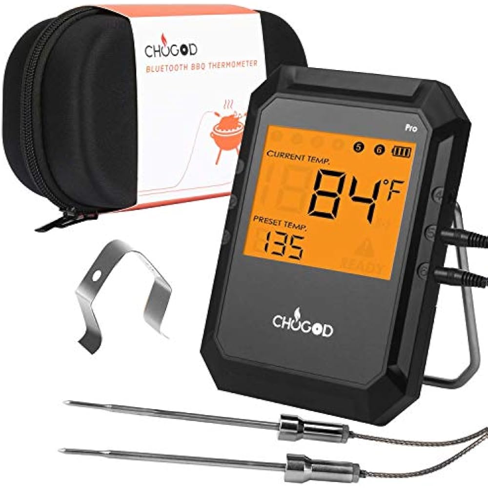 Meat BBQ Thermometer, Bluetooth Remote Cooking Wireless Digital With 6