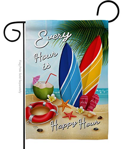 Breeze Decor G156080 Surfboard Line Up Coastal Beach Decorative Vertical Garden…