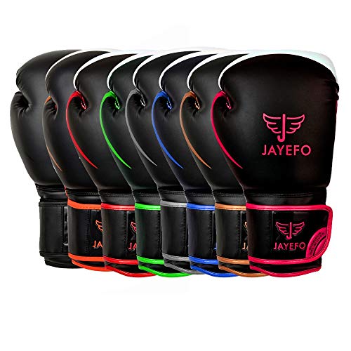 image for Jayefo Glorious Boxing Gloves Muay Thai Kick Boxing Leather Sparring H