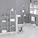 Organize It All 3 Tier Chrome Space Saver Bathroom Organizer, Modern Look, Great for Tight Places, Chrome Finish, Home Storage, Bathroom