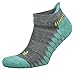 Balega Silver Compression Fit Performance No Show Athletic Running Socks for Men and Women (1 Pair), Midgrey/Aqua, Large